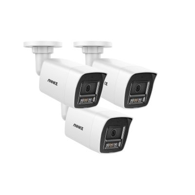 ANNKE C800 3 Pack PoE 4K Security Camera with AI Human/Vehicle Detection, H.265+ 8MP Outdoor IP Bullet Camera w/Audio Recording, 100ft EXIR 2.0 Night Vision, 120dB WDR, Support Max 512GB TF Card