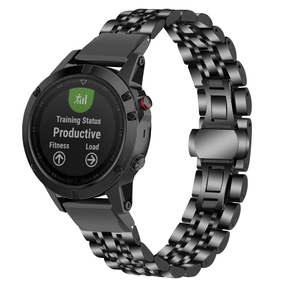 Gheper Metal Watch Band Compatible with Garmin Fenix 7S/Fenix 5S/Fenix 6S Quick Fit Solid Stainless Steel Replacement Wristband Strap Bracelet Accessory for Women Men