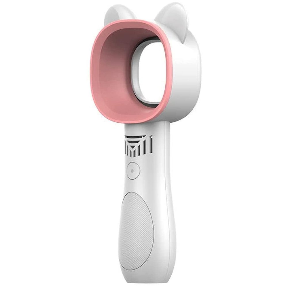 Leafless Fan Portable Handheld Fan Small Personal Fan USB Rechargeable Fan Office Travel Indoors,White