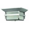 2 Light Medium Outdoor Flush Mount in Transitional-Craftsman-Coastal Style 12.25 inches Wide By 7 inches High-Titanium Finish-Incandescent Lamping Type Transitional Craftsman Coastal Outdoor view 1
