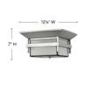 2 Light Medium Outdoor Flush Mount in Transitional-Craftsman-Coastal Style 12.25 inches Wide By 7 inches High-Titanium Finish-Incandescent Lamping Type Transitional Craftsman Coastal Outdoor view 4