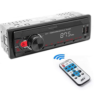 Car Radio Bluetooth 4 x 45W Universal 1 Din Car Stereo Bluetooth Hands-free Built-in Microphone 4X45W Car Radio Receiver, App Control/Dual USB/TF/FM/AUX/WMA/WAV/MP3 Media Player with 7 Colorful Lights