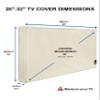 iBirdie Outdoor TV Cover 28 to 32 inch Weatherproof, Cover Size 29''L x 19''H, Waterproof for Outside Flat Screen 28 to 32 inch TV, Beige, 600D Thick Fabric Screen Protector with Bottom view 2