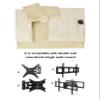iBirdie Outdoor TV Cover 28 to 32 inch Weatherproof, Cover Size 29''L x 19''H, Waterproof for Outside Flat Screen 28 to 32 inch TV, Beige, 600D Thick Fabric Screen Protector with Bottom view 4