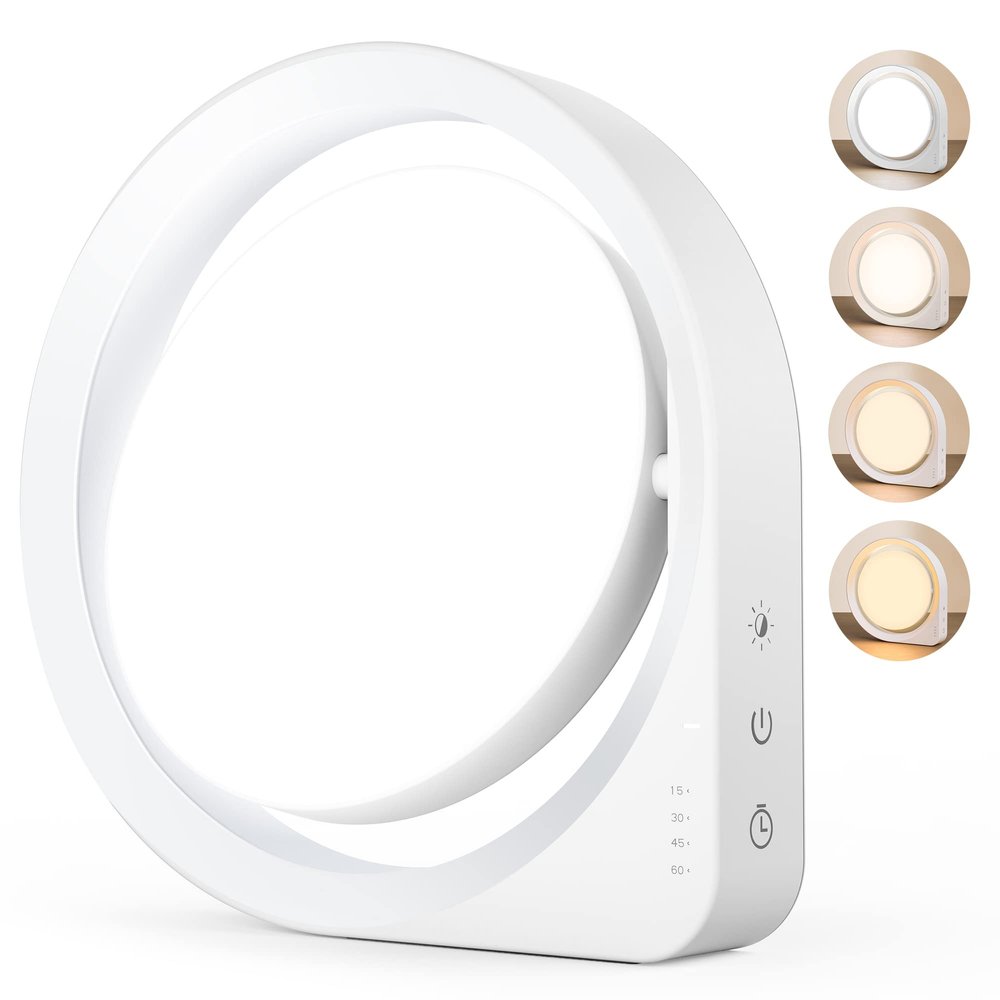 MediAcous 11000Lux Sunlight Lamp, 4 Brightness & Color Temperature & Timer