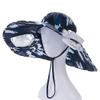 Mens Sun Hat with 2 Fan, Summer Cooling Wide Brim Bucket Hat, Beach Hat Garden Hat, Solar + USB Dual Power Supply, Great for Outdoor Travel, Mountaineering, Gardening, Fishing,Blue,One Size view 1