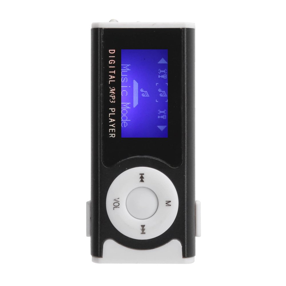 Mp3 Player, Music Player Support 16GB Extension Card LCD Portable Digital Music Player with Earphone USB Cable (Black)