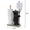 BLACK FOREST DECOR Bear Storage Toilet Paper Holder  Polyresin Bathroom Organizer with Stone-Finish Base, 12.5" W x 5" D x 18.5" H view 2