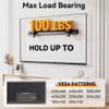 No Stud TV Wall Mount, Studless Drywall TV Mount for 22-55 inch TVs, Low Profile Tv Hanger Max Load 100 lb, No Drill, No Anchors, Easy Install with All Hardware Included view 2