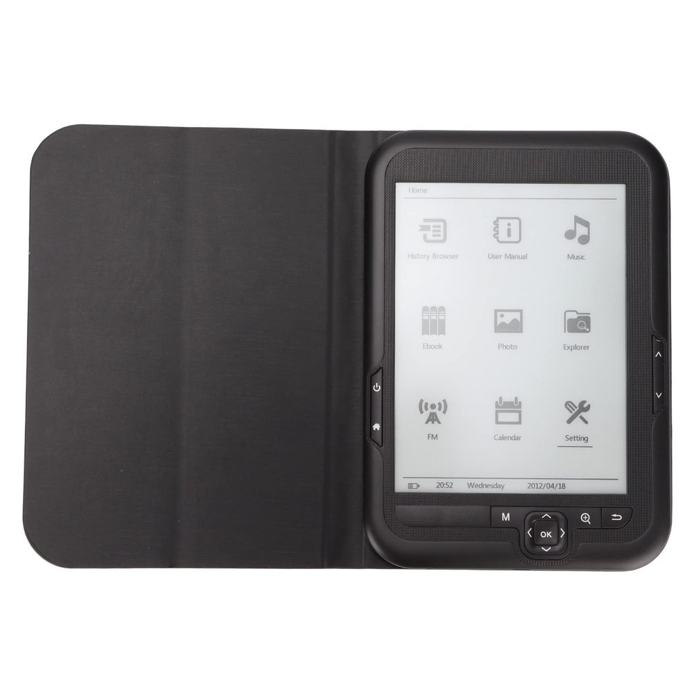 Diydeg 6In, Support Music Playback Bookmarks Zoom Function 800X600 Ink Screen Support 16GB TF Card Expansion Reader Ebook Reader Device with 2500Mah Battery(16GB)