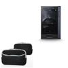 BoxWave Case Compatible with Astell & Kern KANN - SoftSuit with Pocket, Soft Pouch Neoprene Cover Sleeve Zipper Pocket - Jet Black with Grey Trim view 1