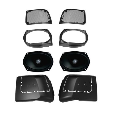 Cerwin Vega RPMST694LK 14+ Harley Davidson Cut in Lid Kit | ST69CX Coaxsub Speakers | Enhanced Bass & Marine Grade | Plug-n-Play Wire Harness