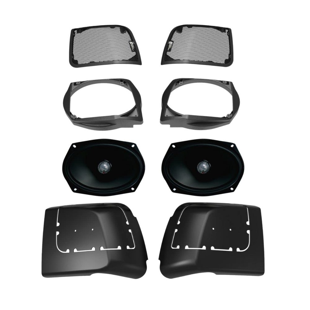 Cerwin Vega RPMST694LK 14+ Harley Davidson Cut in Lid Kit | ST69CX Coaxsub Speakers | Enhanced Bass & Marine Grade | Plug-n-Play Wire Harness