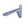 NavePoint Electro Zinc Plated Wire Mesh Cable Tray Bracket, Silver Steel, Triangle, Wall Mount, 300mm, 2 Pack view 2