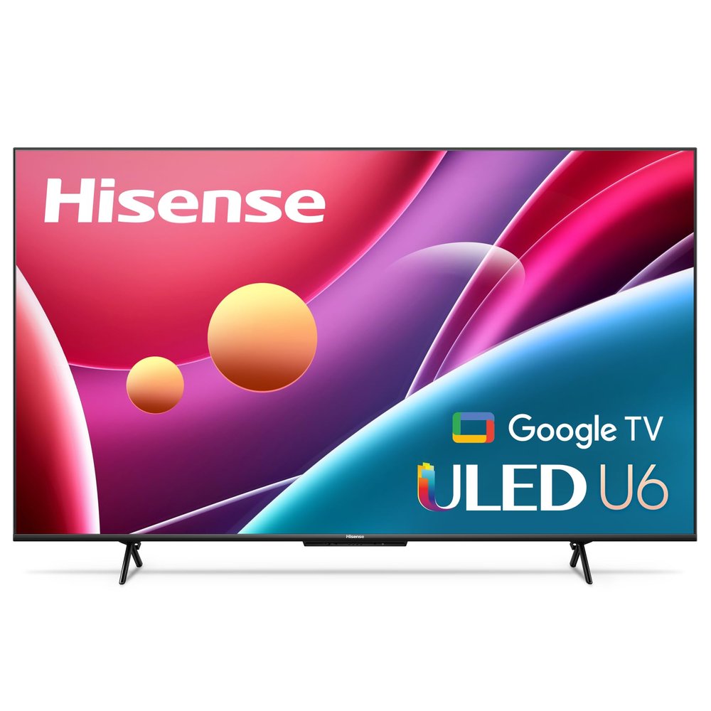 Hisense ULED 4K Premium 65U6H Quantum Dot QLED Series 65-Inch Smart Google TV, Dolby Vision Atmos, Voice Remote, Compatible with Alexa (2022 Model) Black