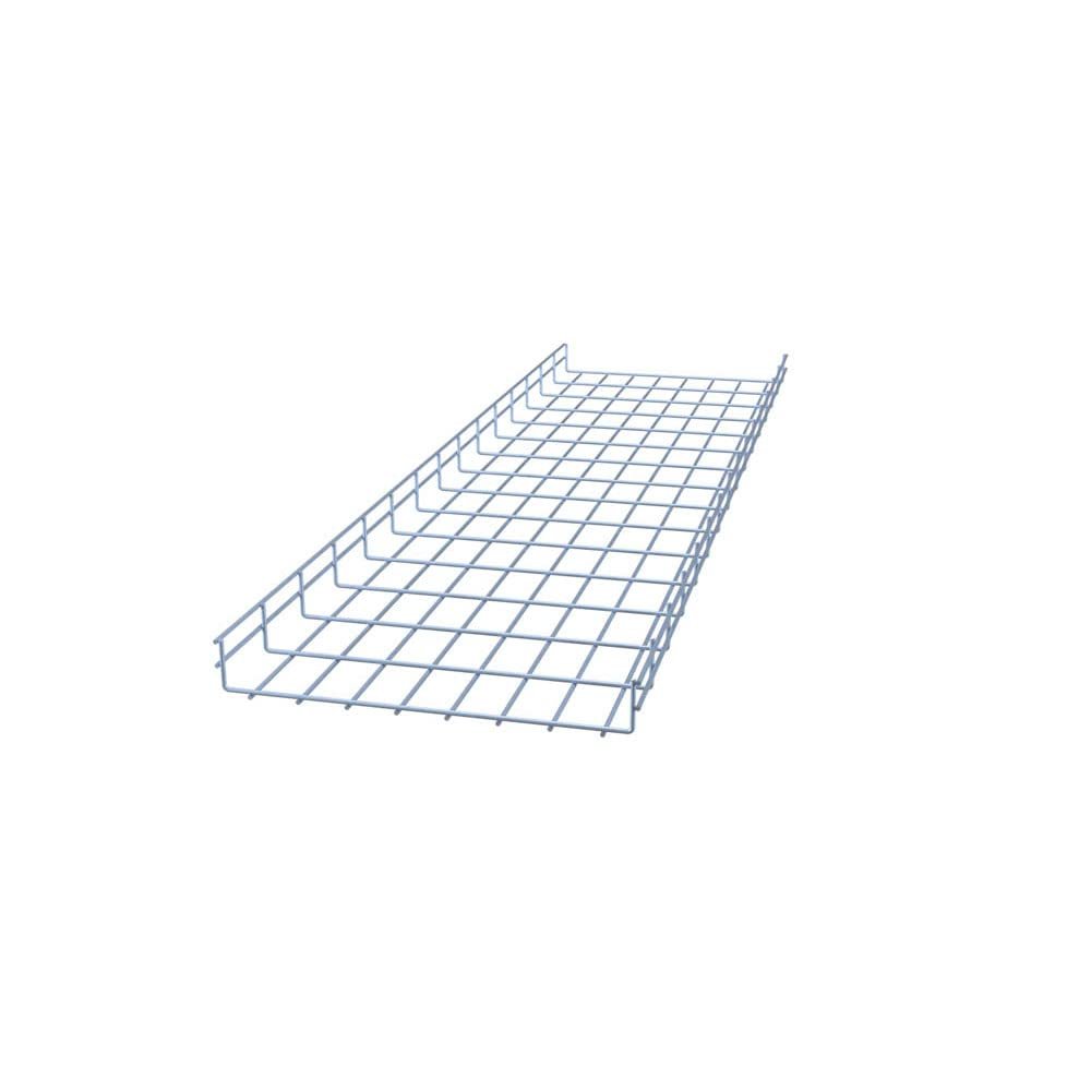 NavePoint Wire Mesh Cable Tray, Electro Zinc Plated, Silver Steel, 1.97 x 15.75 x 59.06 inch, 2-Pack