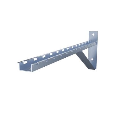 Electro Zinc Plated Wire Mesh Cable Tray Bracket, Silver Steel, Triangle, Wall Mount, 600mm, 2 Pack