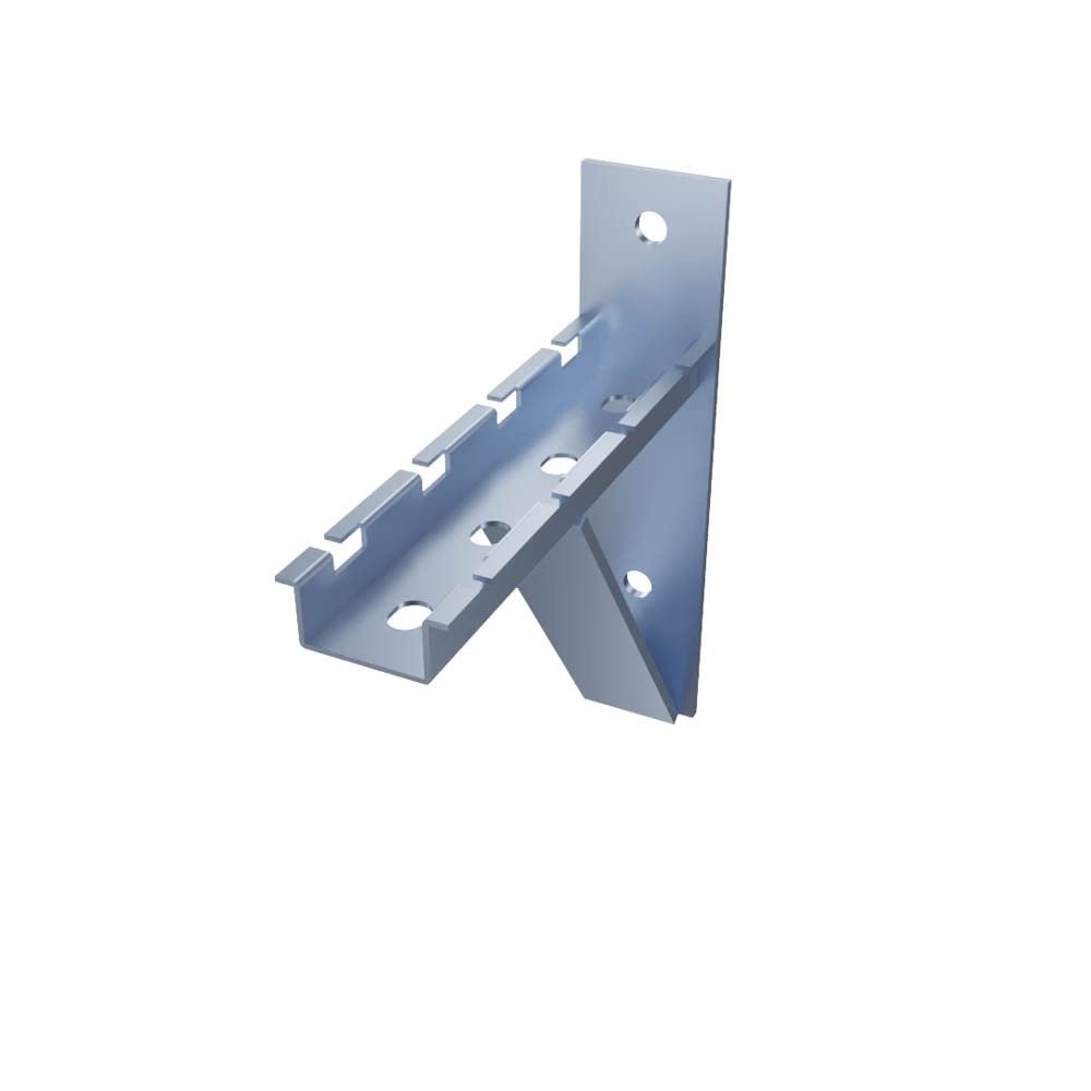 NavePoint Electro Zinc Plated Wire Mesh Cable Tray Bracket, Silver Steel, Triangle, Wall Mount, 150mm, 2 Pack