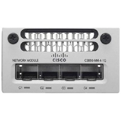 Cisco C3850-NM-4-1G 4-Port 1GB SFP Network Module for 3850 Series (Renewed)