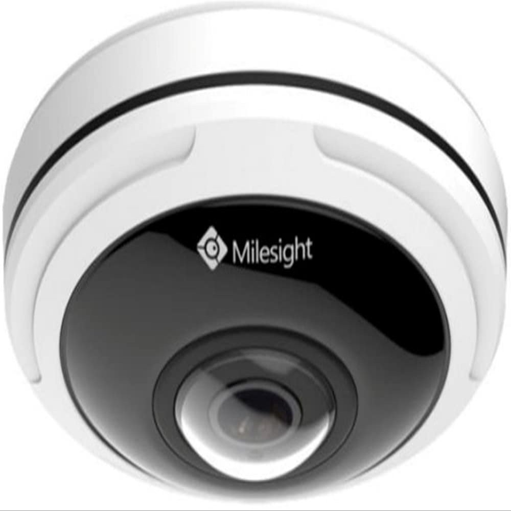 Milesight MS-C9674-PA 12MP AI 360 Panoramic Fisheye Mini Network Camera, 1/1.7" Progressive Scan CMOS, 1.98mm@F2.8 Lens, Resolution 4000x3000, Up to 15m IR Distance, Support PoE, DC12V