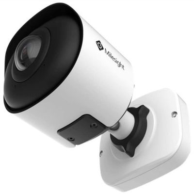 Milesight MS-C8165-PA 8MP(4K) AI 180 Panoramic Mini Bullet Network Camera, 1/2.8" Progressive Scan CMOS, 1.68mm @F2.0 Lens, H180/V86 Field of View, 180 IR Illumination Up to 15m IR Distance