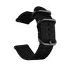 CNYMANY 18mm Universal Ballistic Watch Band, Nylon Canvas Woven Loop Replacement Strap Wristband Buckle Fastener Adjustable Closure for Smart-watch Sport Fitness Tracker - Black view 1