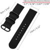 CNYMANY 18mm Universal Ballistic Watch Band, Nylon Canvas Woven Loop Replacement Strap Wristband Buckle Fastener Adjustable Closure for Smart-watch Sport Fitness Tracker - Black view 2