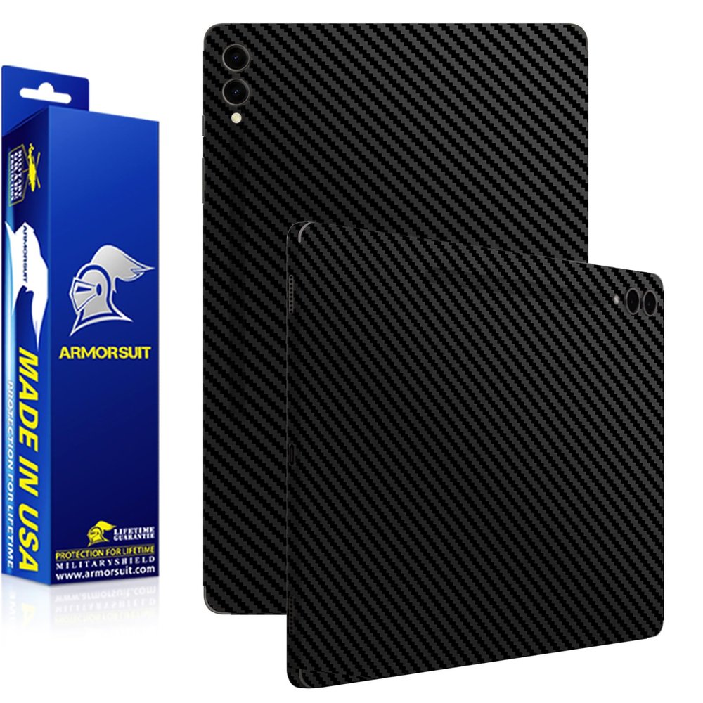 ArmorSuit MilitaryShield Black Carbon Fiber Skin Vinyl Wrap for Samsung Galaxy Tab S8 Ultra 14.6"(2022) - Anti-Bubble Film