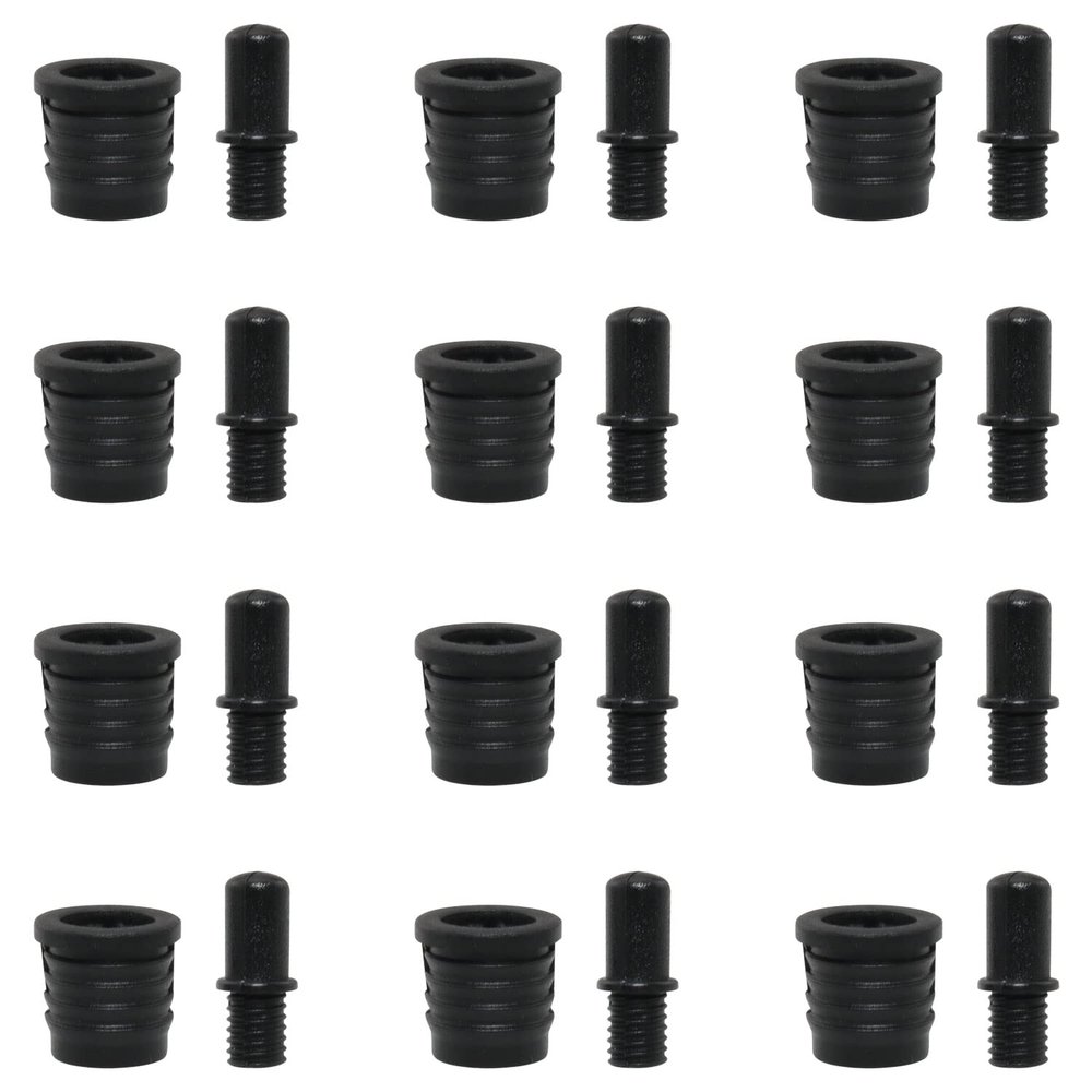 WHYHKJ 12 Sets Speaker Grill Guides Speaker Grill Peg DIY Audio Speaker Buckles Plastic Ball Socket Type Grill Guides Peg Kit Speaker Buckles Snap Button Fasteners for Speaker Parts Accessories