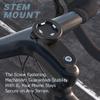 Bike Stem Phone Mount with Quad Safety Buckles  CNC Aluminum Center Holder for iPhone & Android | Quick Install | Anti-Shake Clamp for MTB/Road/Mountain view 2
