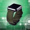CNYMANY 24mm Universal Ballistic Watch Band, Nylon Canvas Woven Loop Replacement Strap Wristband Buckle Fastener Adjustable Closure for Smart-watch Sport Fitness Tracker - Green view 3