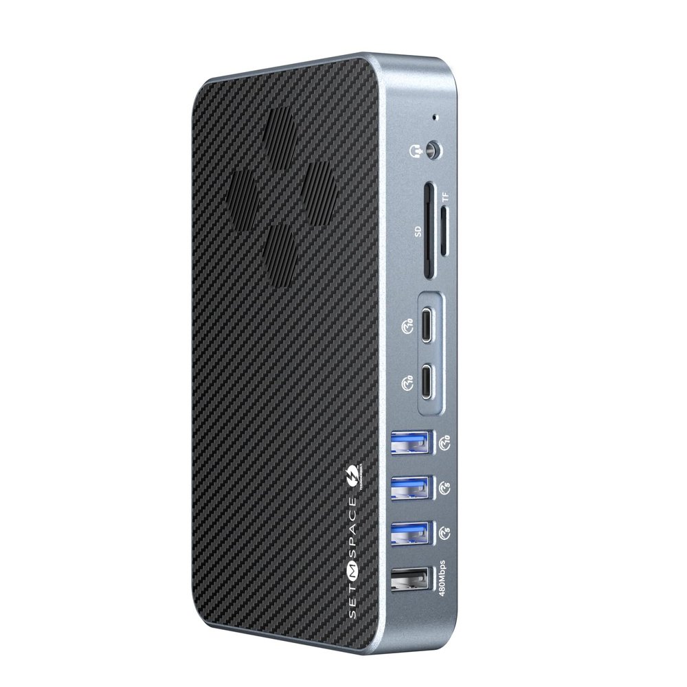 Docking Station 15 in 1 Thunderbolt 3 USB C Hub, 2 x Thunderbolt 3 Port, Max 60W Charging for Laptop, 8K@30Hz Display, 5 x USB-A, 2 x USB-C Data, Ethernet, Optical Audio, Audio, SD/TF
