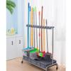 WXZX Broom Holder OrganizerBroom and Mop Holder Put Wet Mops Movable Floor-Mounted Mop Rack Floor Standing Cleaning Tool Cart Storage for Garden Garage Schools, Hospitals, Factories, Hotels view 1