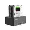 MAIWO Dual Bay Hard Drive Docking Station with Offline Clone for 2.5 3.5 Inch SATA HDD SSD, 3X USB 3.0 Hub Extension, 48TB Capacity, External Hard Drive Duplicator Cloner Copier view 1