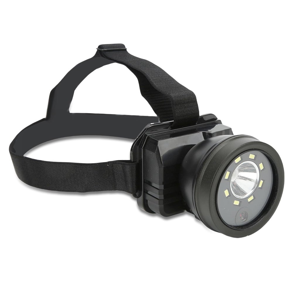 Dioche Head Mounted Camera, Led Headlamp Camera 1080P HD Video Camcorder Led Headlamp Night Vision Head Mounted Action Camera Wearable Video Camera for Outdoor Sport