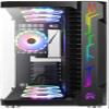 Gaming pc Case ATX Computer Game mid Tower 3.0 USB Tempered Glass Panel with 10PCS ARGB Fans Control Remote Black view 4