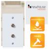 Newhouse Hardware 2-Port TV Cable Wall Plate, F Connector, for Coax Cable, Double Gang Video Wall Jack, 5-Pack, White view 3