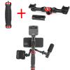 ChromLives Universal Camera Handle Grip + Dual Cold Shoe Mount Adapter with Phone Clip,Super Phone Vlog Accessory view 1