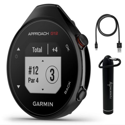 Wearable4U - Garmin Approach G12 Premium GPS Golf Watch with e-Power Bundle