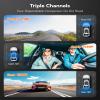 WOLFBOX i07 3 Channel Dash Cam Built-in WiFi GPS, 4K Dash Camera Front and Inside, 1440P+1080P+1080P Triple Car Camera with 3" LCD Screen, 32GB Card Included, IR Night Vision, 24H Parking Mode view 2