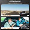 WOLFBOX i07 3 Channel Dash Cam Built-in WiFi GPS, 4K Dash Camera Front and Inside, 1440P+1080P+1080P Triple Car Camera with 3" LCD Screen, 32GB Card Included, IR Night Vision, 24H Parking Mode view 3