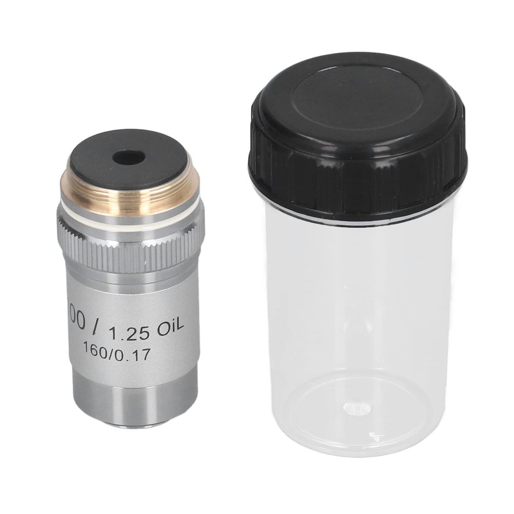 High Power Microscope Objective Lens 100X Achromatic 20.2mm Thread for Compound Microscopes | High Magnification Microscopy Tool