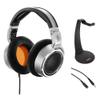 Neumann NDH 30 Dynamic Reference-Class Open-Back Studio Headphone Bundle with Auray HPDS-B Desktop Headphone Stand & 3.5mm Mini to Mini Cables, Black view 1