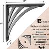 Starby Ravenel Designer Series Heavy Duty Decorative Mantel and Countertop Supports - Beautifully Crafted Corbels for Fireplace, Shelving or Counters - 500 Lb Capacity - (2 Pack) (10"x10"x2") view 3