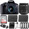 Canon EOS 2000D (Rebel T7) Digital SLR Camera with 18-55mm DC III Lens Kit (International Model) Professional Accessory Black view 1