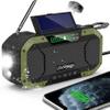Emergency Radio Waterproof Bluetooth Speaker,Portable Digital AM FM Radio with Flashlight,Reading Lamp,Hand Crank NOAA Weather Radio with Solar Panel,5000mAH Cell Phone Charger,Emergency Survival Kit view 2