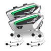 FreedConn FX Motorcycle Bluetooth Headset with Music Sharing, 2pcs FX 10 Riders 1500m Group Helmet Bluetooth Intercom with Noise Cancellation/FM Radio, /Universal Pairing/Silver Ultra-Thin Body view 1