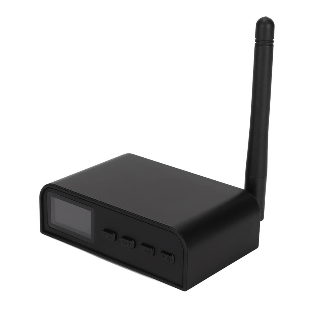 BT07 Bluetooth 5.1 Receiver Transmitter, Multi Bluetooth 5.1 Adapter for Stereo Receiver, Long Range Bluetooth Audio Transmitter Receiver with Screen for Mobile Phones TVs