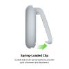 Belkin Apple AirTag Secure Holder with Clip - AirTag Holder - Durable Scratch Resistant AirTag Case - Apple Air Tag Case with Spring Loaded Clip - Attach to Backpack, Clothing, & Luggage - Light Gray view 3