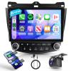 for Honda Accord 7th 2003 2004 2005 2006 2007 Android Car Stereo with Wireless Carplay/Android Auto 10.1" Touchscreen Autoradio Support WiFi GPS Navigation Backup Camera SWC FM/RDS Radio 2G+64G view 1
